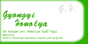 gyongyi homolya business card